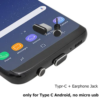 C tipa Tālruņa Uzlādes Pieslēgvietas 3,5 mm Austiņu Ligzda Sim Kartes USB C Putekļu Plug Samsung S9 S10 S8 Piezīme 8 9 Huawei P10 P20 P30 Pro