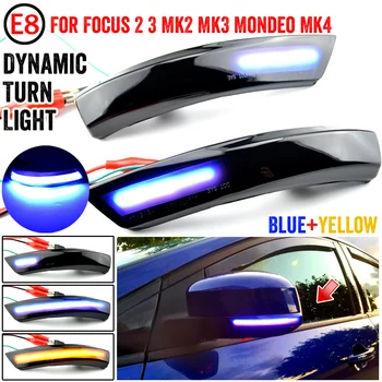 Dinamisku Pagrieziena Signāla LED Sānu Atpakaļskata Spogulis Sērijveida Indikators Blinker Ford Focus 2 3 Mk2 Mondeo Mk3 Mk4 Auto Gaismas
