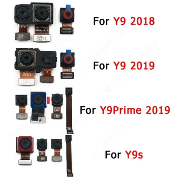 Oriģinālo Priekšējo Aizmugurējo Kameru Huawei Y9s Y9 Ministru 2018 2019 Aizmugures Mazo Pieres Saskaras Selfie Kameras Modulis Remonts Rezerves Daļas