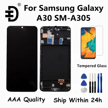 OLED LCD Samsung Galaxy A30 LCD Displejs, Touch Panel Digitizer LCD Samsung A305 SM-A305F LCD Nomaiņa Ar Rāmi