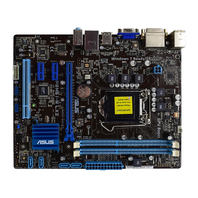 Par Asus P8H61-M LX2 v3.0 Intel Mātesplate LGA 1155/Ligzda H2 ar I/O plate SATA 2, ko Izmanto Mainboard komplekts