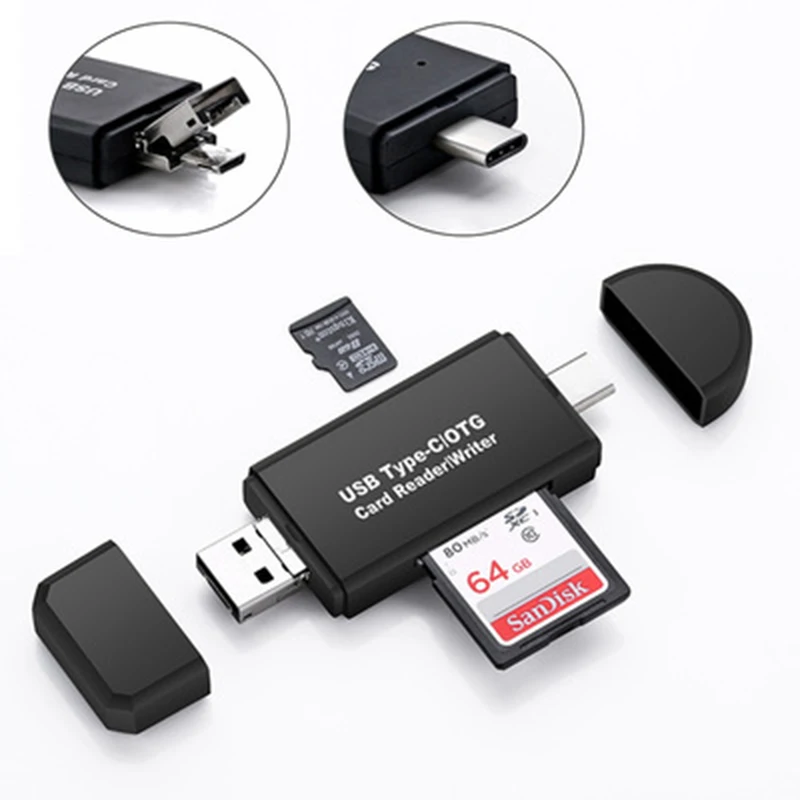 11 Veidi OTG Micro SD TF Atmiņas Kartes Lasītājs TypeC USB3.1/2.0 All-in-One RUMBU Daudzfunkciju ātrgaitas Bezmaksas Disku Klēpjdators