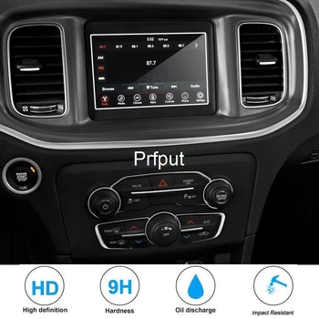 8.4 collu Auto Rūdīta Stikla Ekrāna Aizsargs Filmu Par Dodge Charger Challenger 2017-2021 GPS Navigācijas Ekrāna Vāks