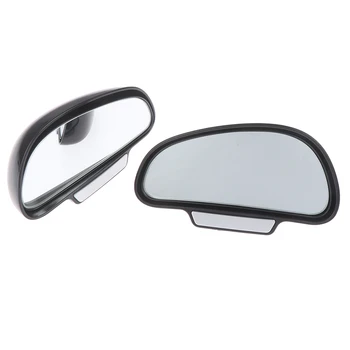 Melns 360 Grādu Regulējams Automašīnas Spogulis, Platleņķa Sānu Atpakaļskata Spoguļi blind spot Snap ceļu autostāvvieta Autonoma atpakaļskata spogulis