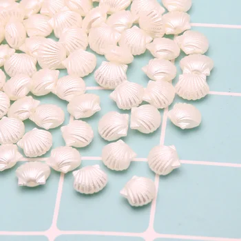 50gab Shell Akrila Krelles, Pērļu Imitācijas Piena Distances Piederumi Modes Rotaslietas Pieņemšanas DIY Aproce, Kaklarota, Piederumi