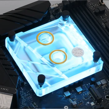 Bykski CPU Ūdens Dzesēšanas Radiatora Bloks izmantot INTEL LGA1150 1151 1155 1156 2011 X99 Caurspīdīgs ar RGB Šķidro Dzesēšanas Sistēma