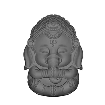 3D Ganesh Ziepes, Sveces Pelējuma Ganeša Silikona Veidne, lai Sveču Dekorēšanas Epoksīda Sveķu Amatniecības Gyspum Statuja Veidnes