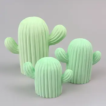 3D Kaktuss Svece Pelējuma Augu Rein Pelējumu Silikona Aromterapijas Smaržas Sveces Veidne DIY Mīksta Māla, Ģipša, Padarot Dekorēšana