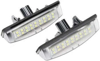 2gab Balts LED Auto Numura Licences Plāksnes Gaismas Indikators par LEXUS IS200 IS300 LS430 GS430 GS400 GS300 ES300 RX300 ES330 8127130290