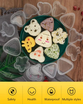 4gab/set Portatīvo DIY Suši Pelējuma Onigiri Rīsu Bumbu Pārtikas Nospiediet 4, Formas Suši Maker Pelējuma Suši Komplekts Japāņu Bento Piederumi