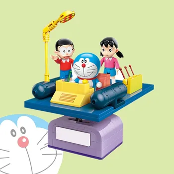 Jaunais Japānas Klasiskās Komiksu TV Anime Doraemons Nobitas Nobis Istabā Laika Mašīnas Modeli, Draugiem, Celtniecības Bloki, Ķieģeļi, Mazulis, Rotaļu Dāvanu
