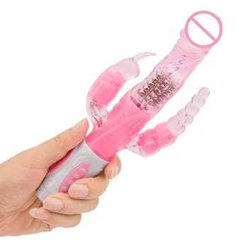 Erotiskā Dubultā Iespiešanās Trušu Vibrators G Spot Klitora Stimulators Anālais Dildo Preces Pieaugušo Seksa Rotaļlietas, lai Sieviete Seksa Veikalu 18+