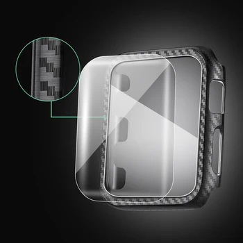 Oglekļa šķiedras Gadījumā+Siksna Apple Skatīties joslas 44mm 40mm 42mm/38mm iwatch Nerūsējošā Tērauda watchband apple skatīties series 5 4 3