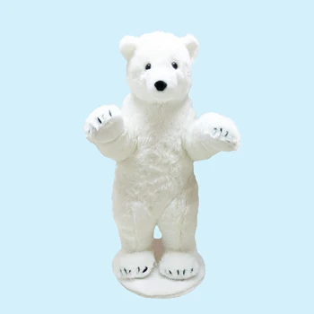 Ir 2021. jaunu pildījumu dzīvnieku rotaļlietas spilgti polar bear rotaļlietas reāli stāv stabilu lāču chrismas bear rotaļlietas