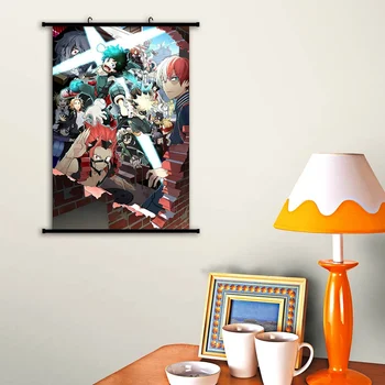 Japānas Anime Boku Nav Varonis Augstskolu Audekls Ritiniet Uz Glezniecības Mākslas Mājas Guļamistaba Dekori Piegādes Sienas Attēlu PosterAnime Apdrukāta Kanvas