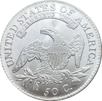 1818 Amerikas savienotās Valstis, 50 Centi ½ Dolāru Brīvības Ērglis Ierobežots Krūtis Pusi Dolārs Cupronickel pārklāts Sudrabs Balts Kopēt Monētas