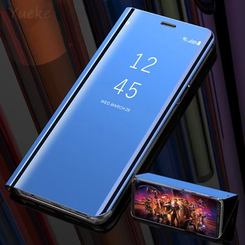 Smart Mirror Flip Case For Samsung Galaxy S20 S21 S10 S8 S9 Plus S20 FE S6 S7 Malas, Ņemiet vērā, 20 Ultra 10 Plus 8 9 10 Lite Tālruņa Vāciņu