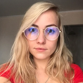 Ir 2021. Modi Sievietēm, Vīriešiem Anti Zilā Gaisma Apaļas Brilles Pretbloķēšanas Brilles, Optisko Briļļu Briļļu Studentiem Datoru Brilles Rāmis