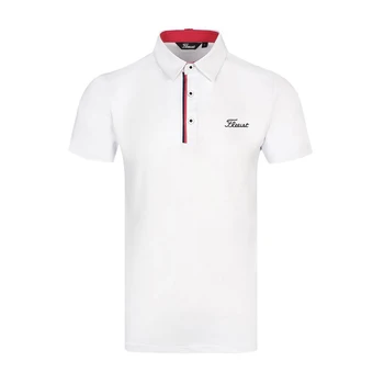 Golfa atpūtas sviedri wicking ātri sausas āra vīriešu Golfa T-krekls ar Īsām Piedurknēm Polo Krekls Jersey) vasaras top