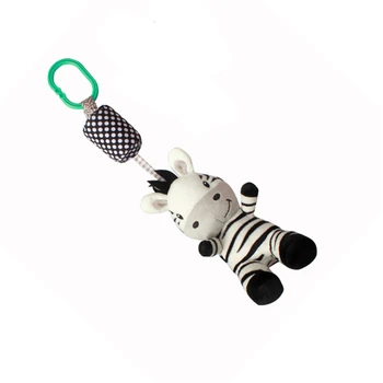 Karikatūra Cute Melnā Un Baltā Zebra Bērnu Grabēt Rotaļlietas Dzīvniekiem, Gulta Bell Un Sport Pakārt Boutique Auto Karājas
